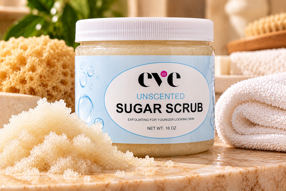 EVE65 Unscented Sugar Scrub – 16 oz